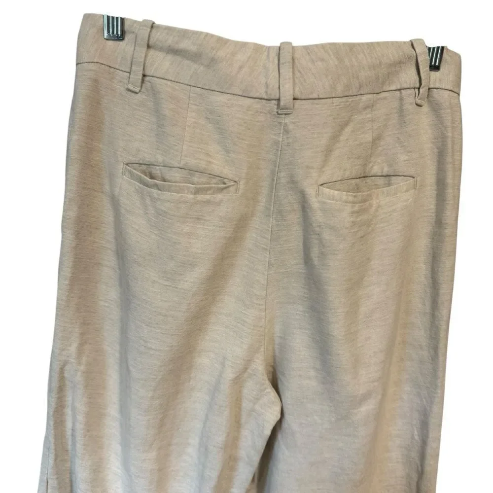 Aritzia Wilfred The Effortless Linen Cropped Pant in Natural Ecru